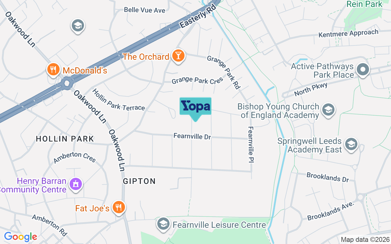 Map showing the location of LS8 3DW