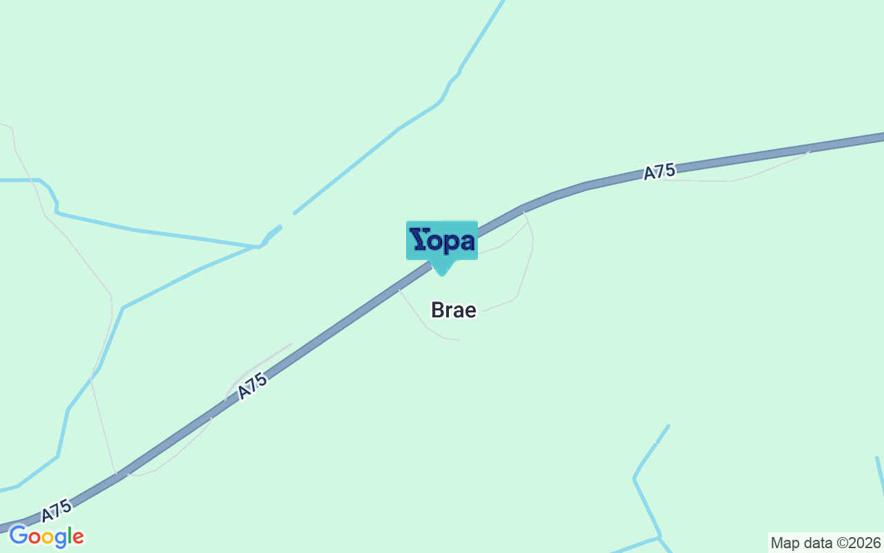 Map showing the location of DG2 8QE