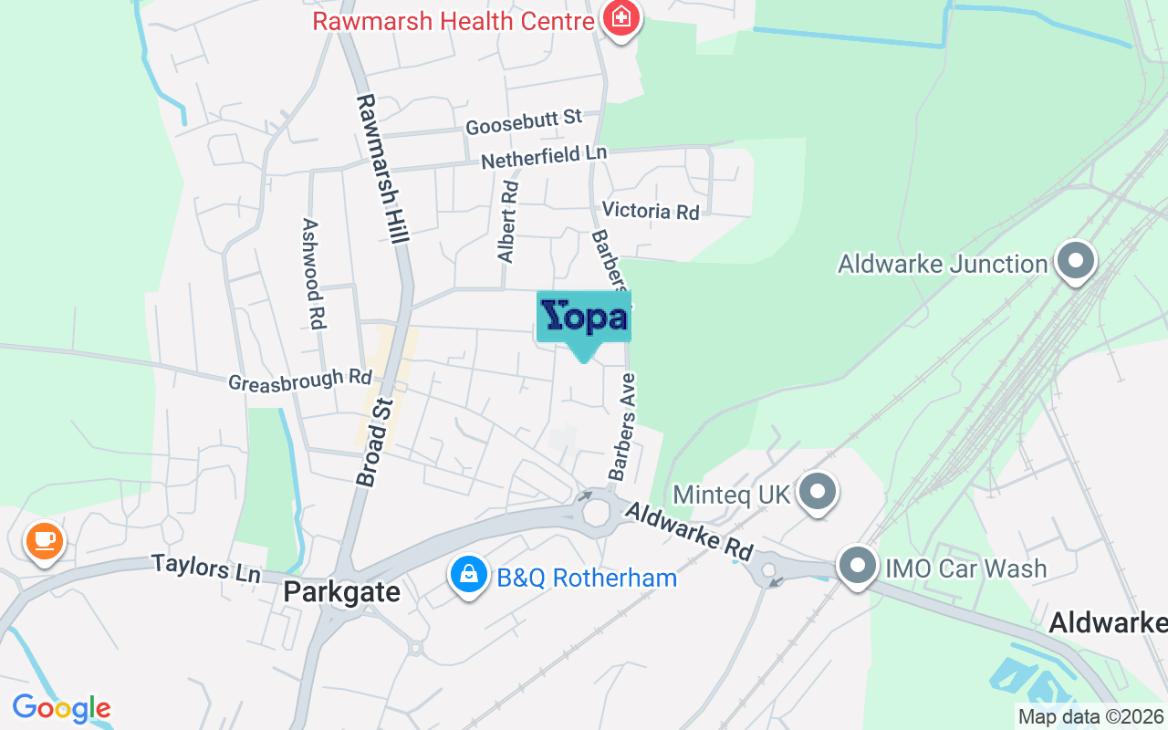 Map showing the location of S62 6BD