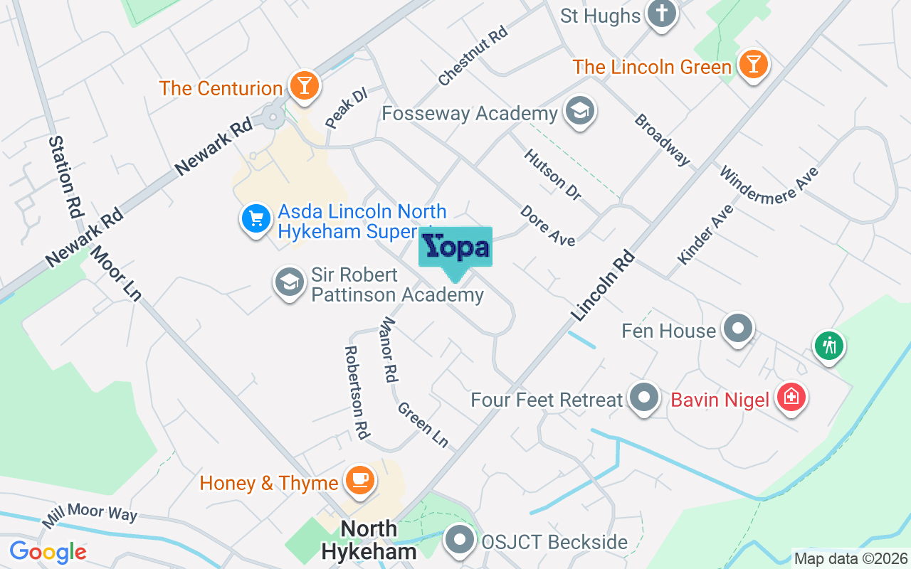 Map showing the location of LN6 8PH