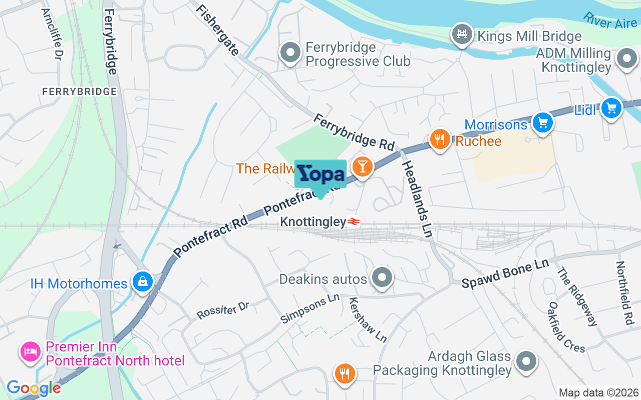 Map showing the location of WF11 8RN