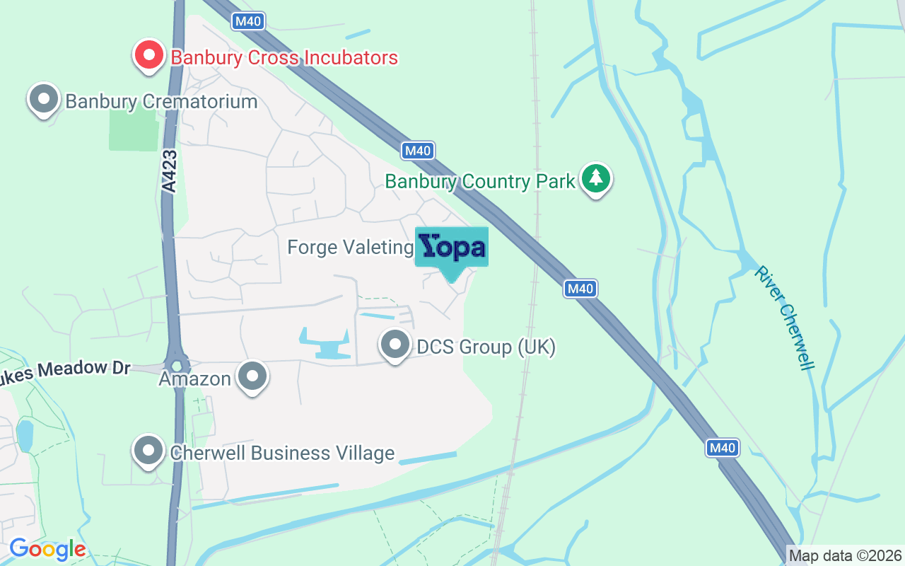 Map showing the location of OX16 2DR