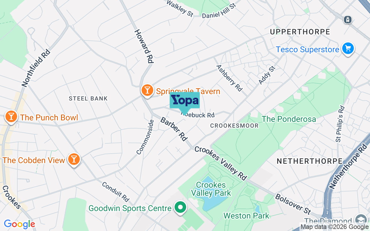 Map showing the location of S6 3GQ