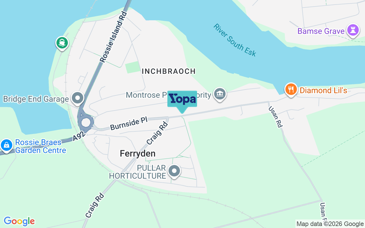 Map showing the location of DD10 9RG