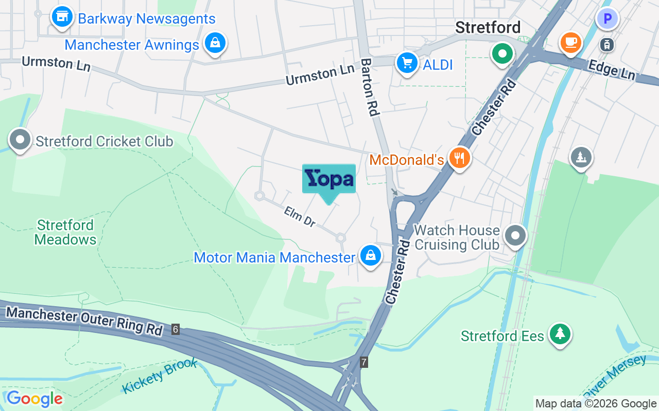 Map showing the location of M32 9AP