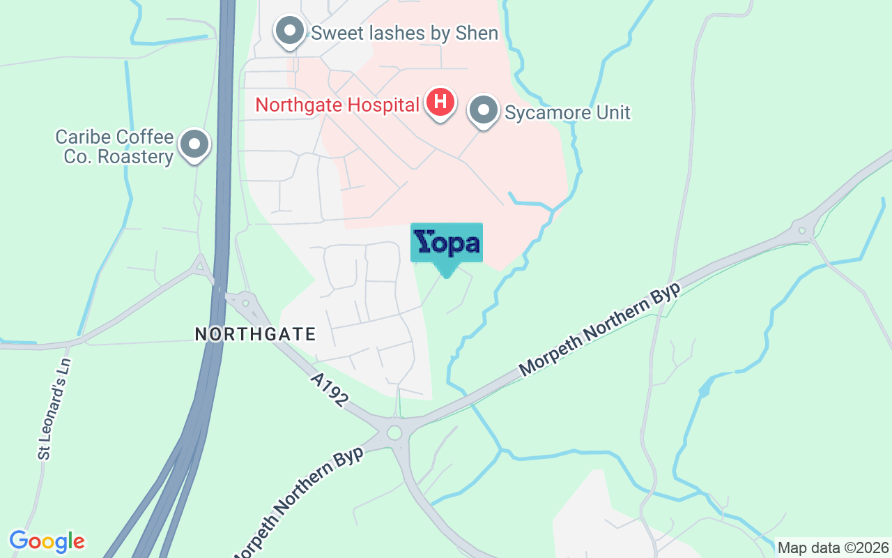 Map showing the location of NE61 3FN