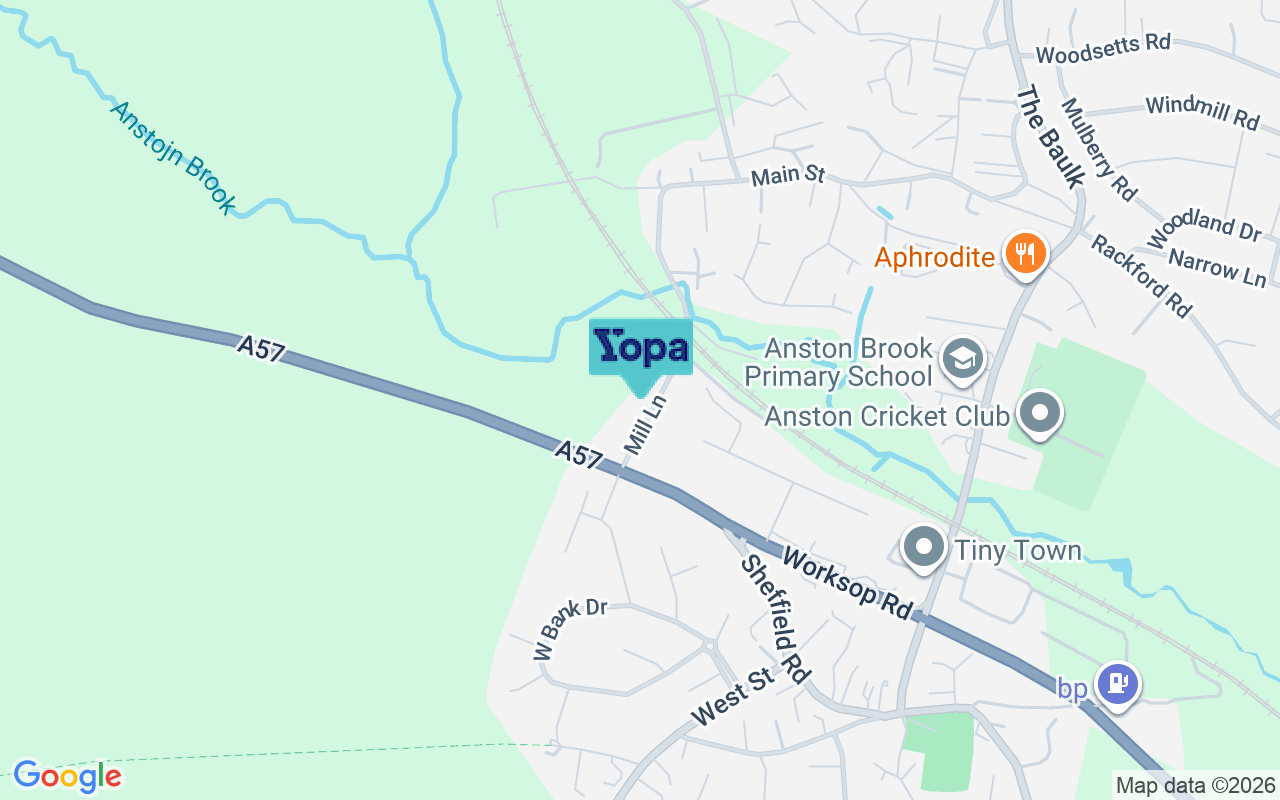 Map showing the location of S25 5BG