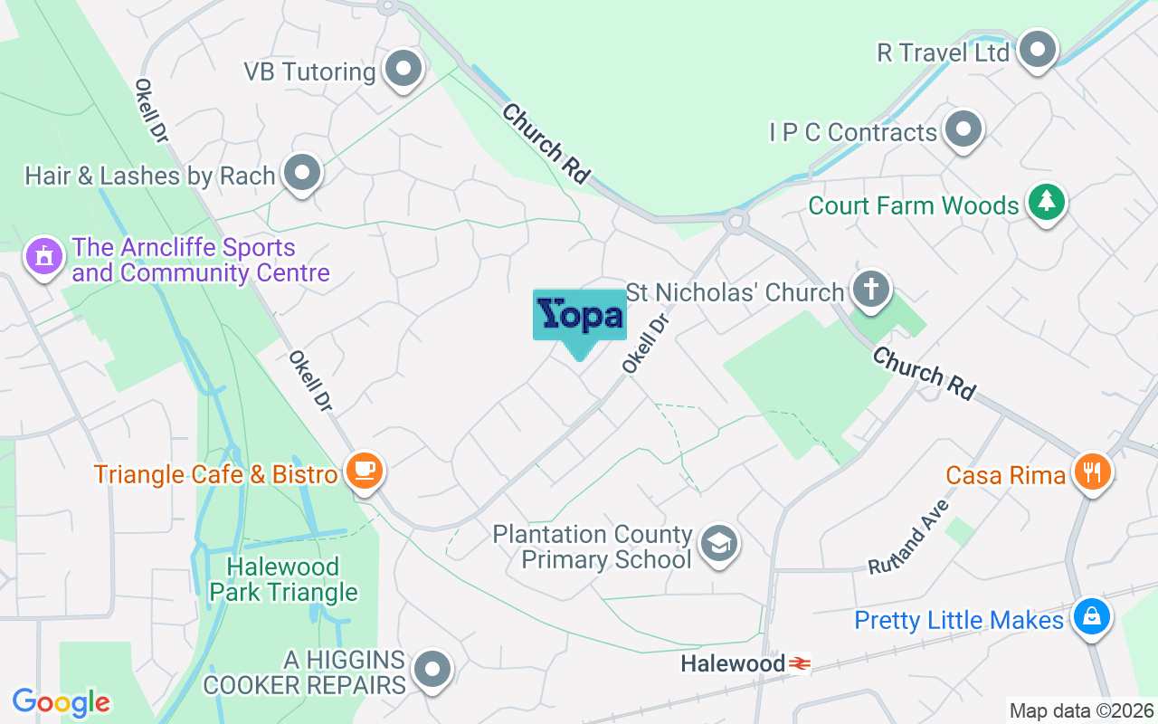 Map showing the location of L26 7AD