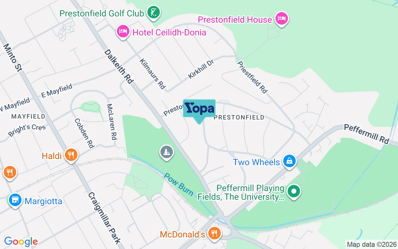 Map showing the location of EH16 5EL