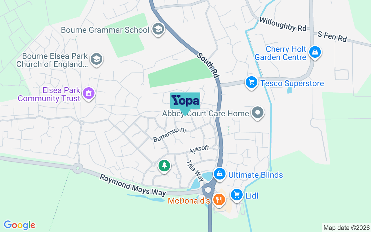 Map showing the location of PE10 0GE