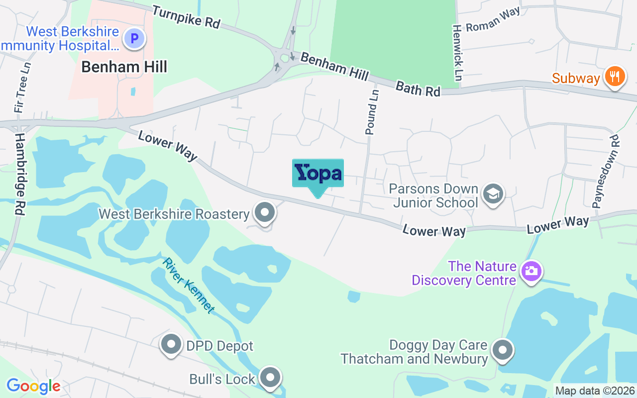 Map showing the location of RG19 3RA
