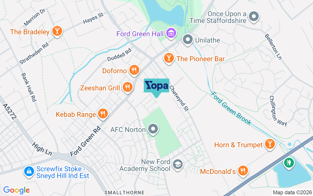 Map showing the location of ST6 1QQ