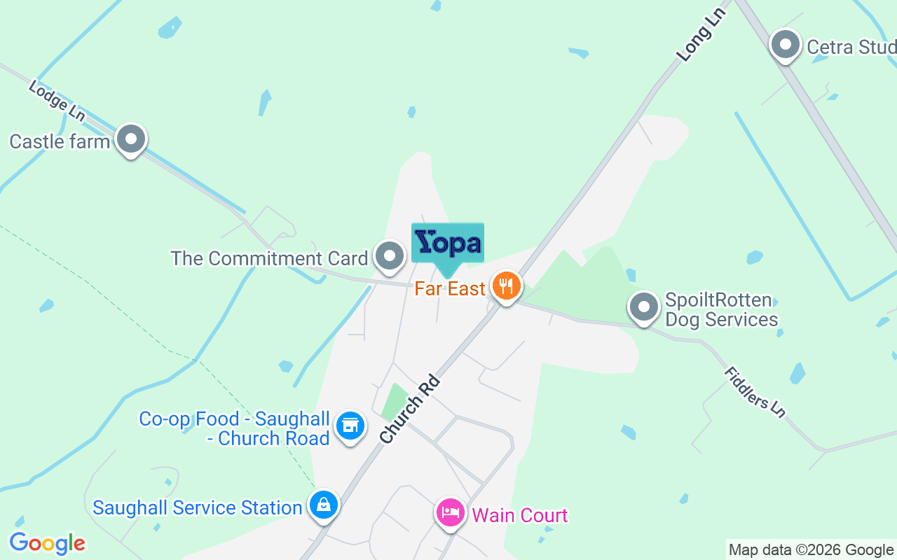 Map showing the location of CH1 6DT