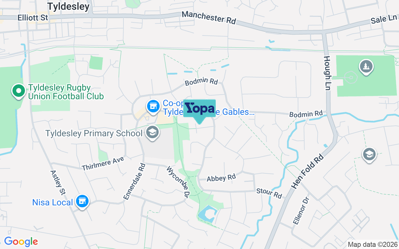 Map showing the location of M29 7WD