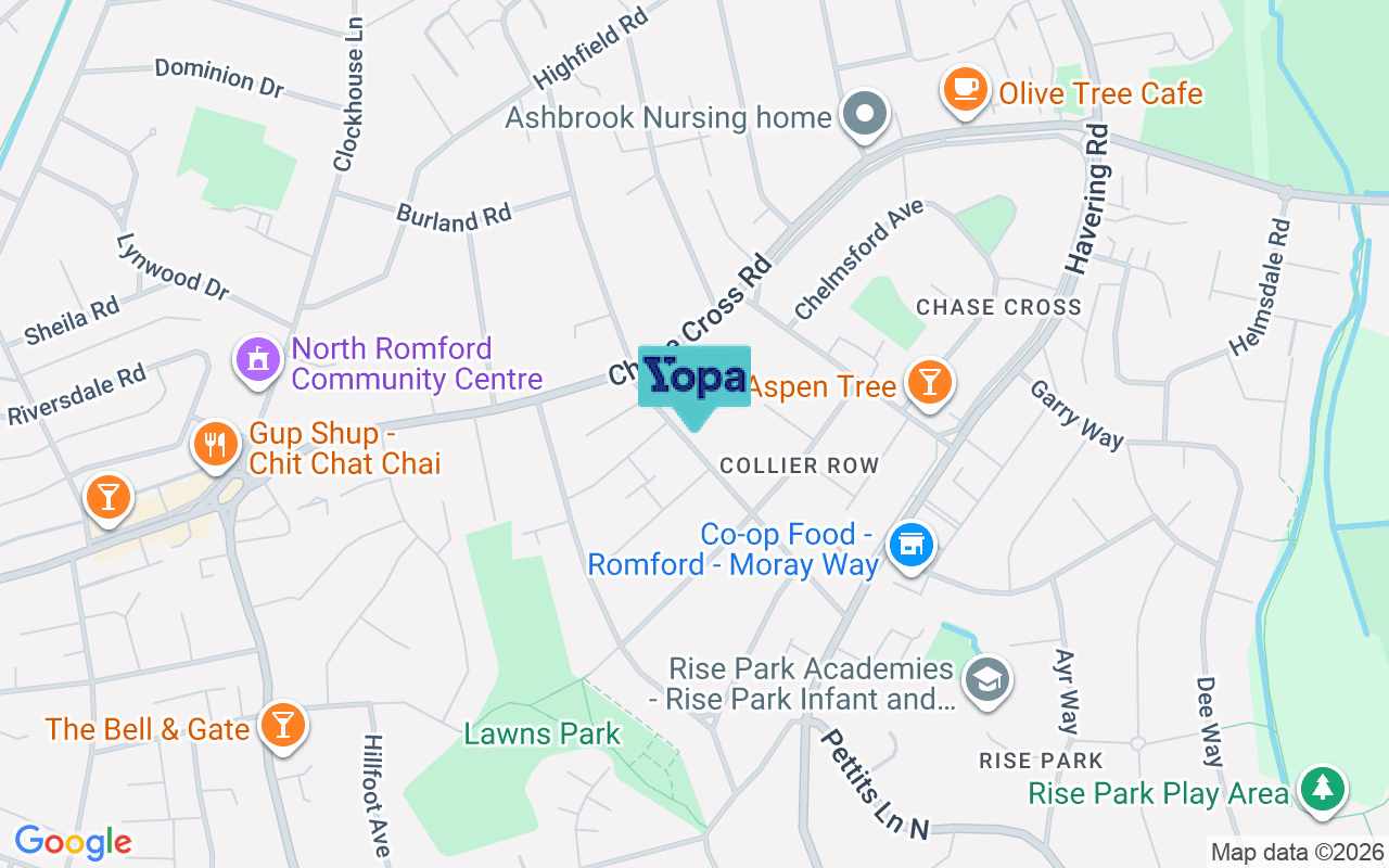 Map showing the location of RM5 3SX