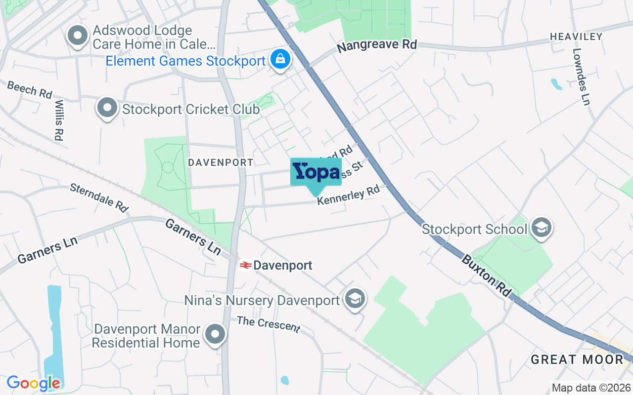 Map showing the location of SK2 6EY