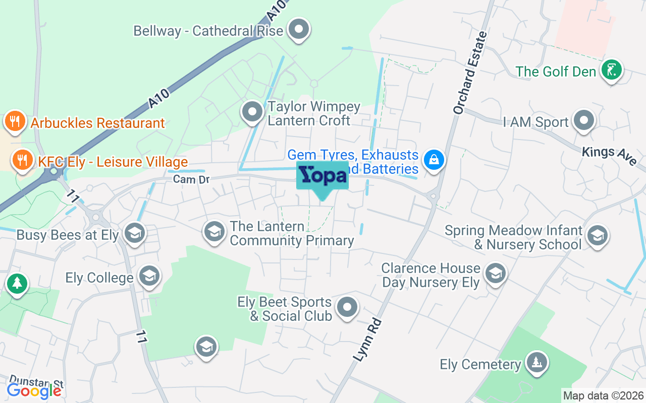 Map showing the location of CB6 2WR