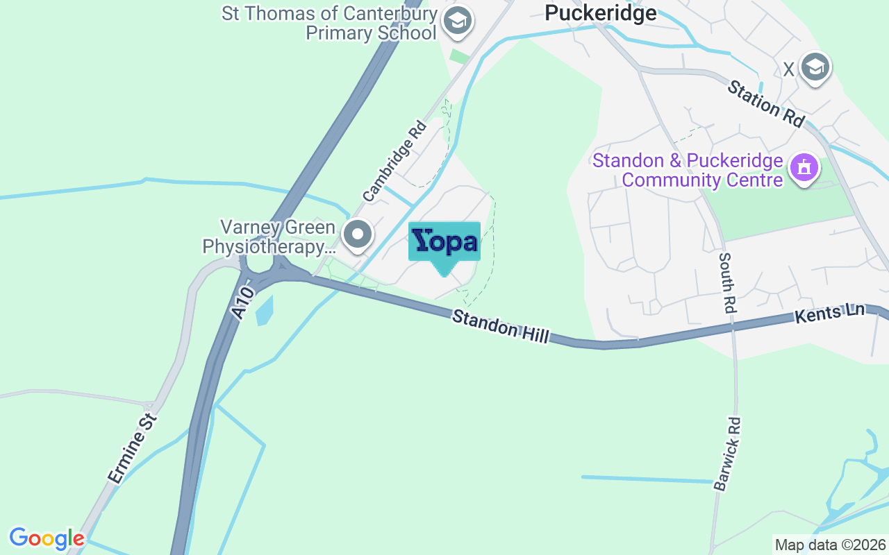 Map showing the location of SG11 1FB