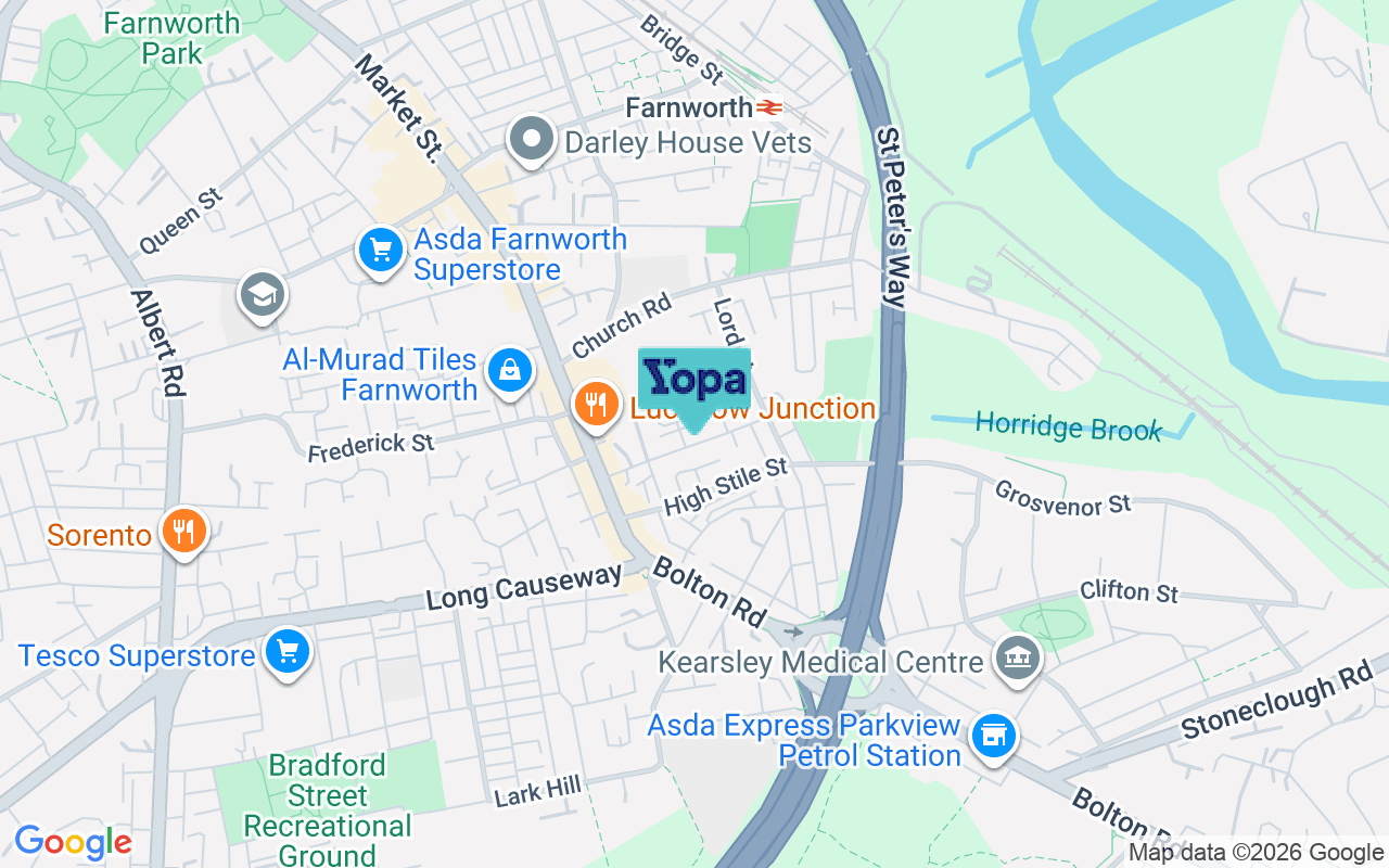 Map showing the location of BL4 8AT