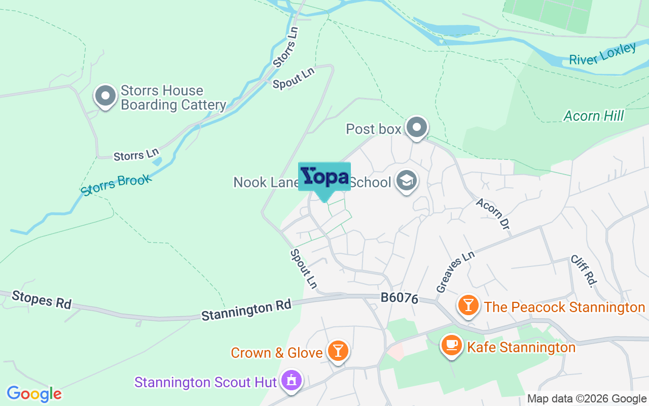 Map showing the location of S6 6EW