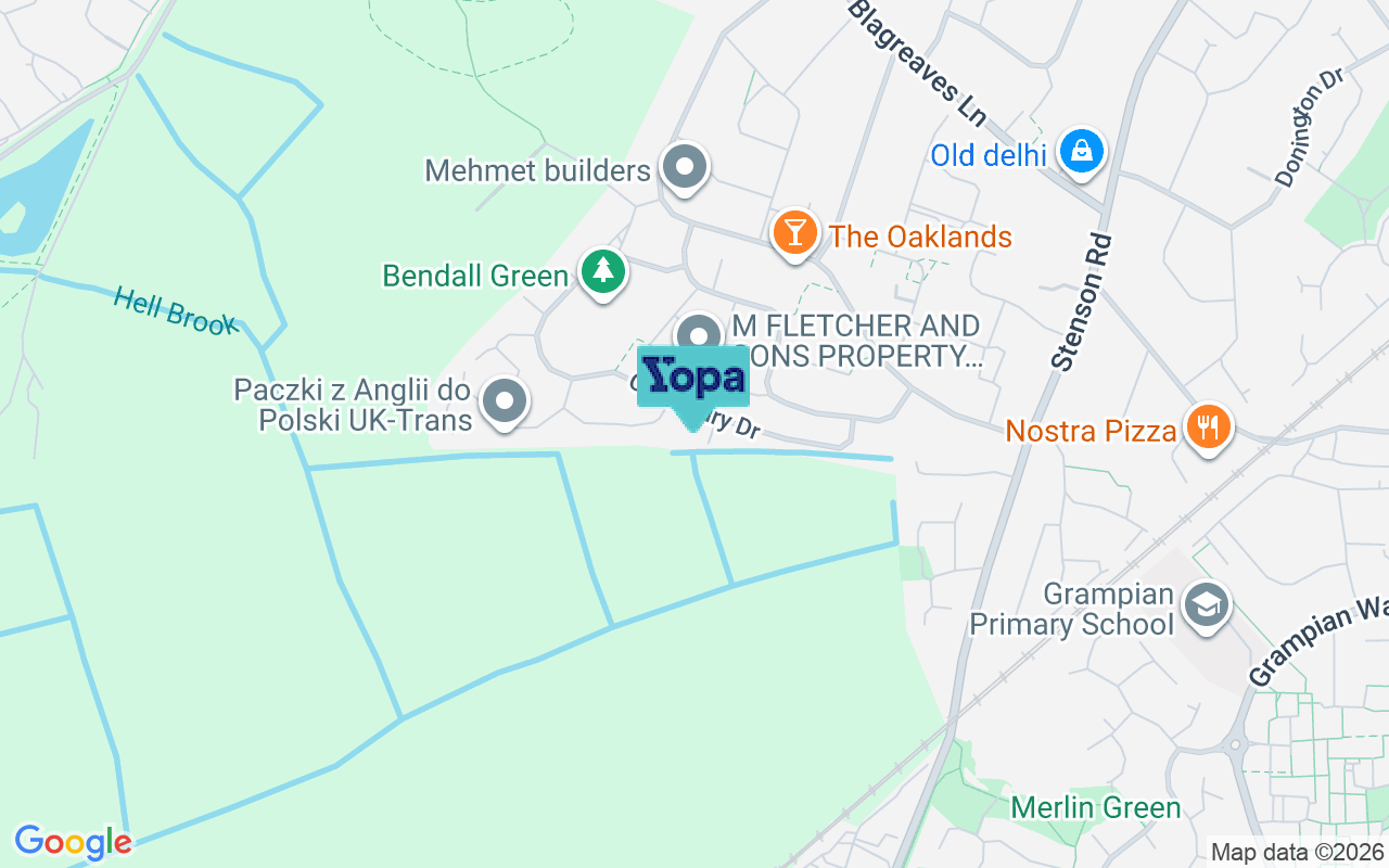 Map showing the location of DE23 2PQ