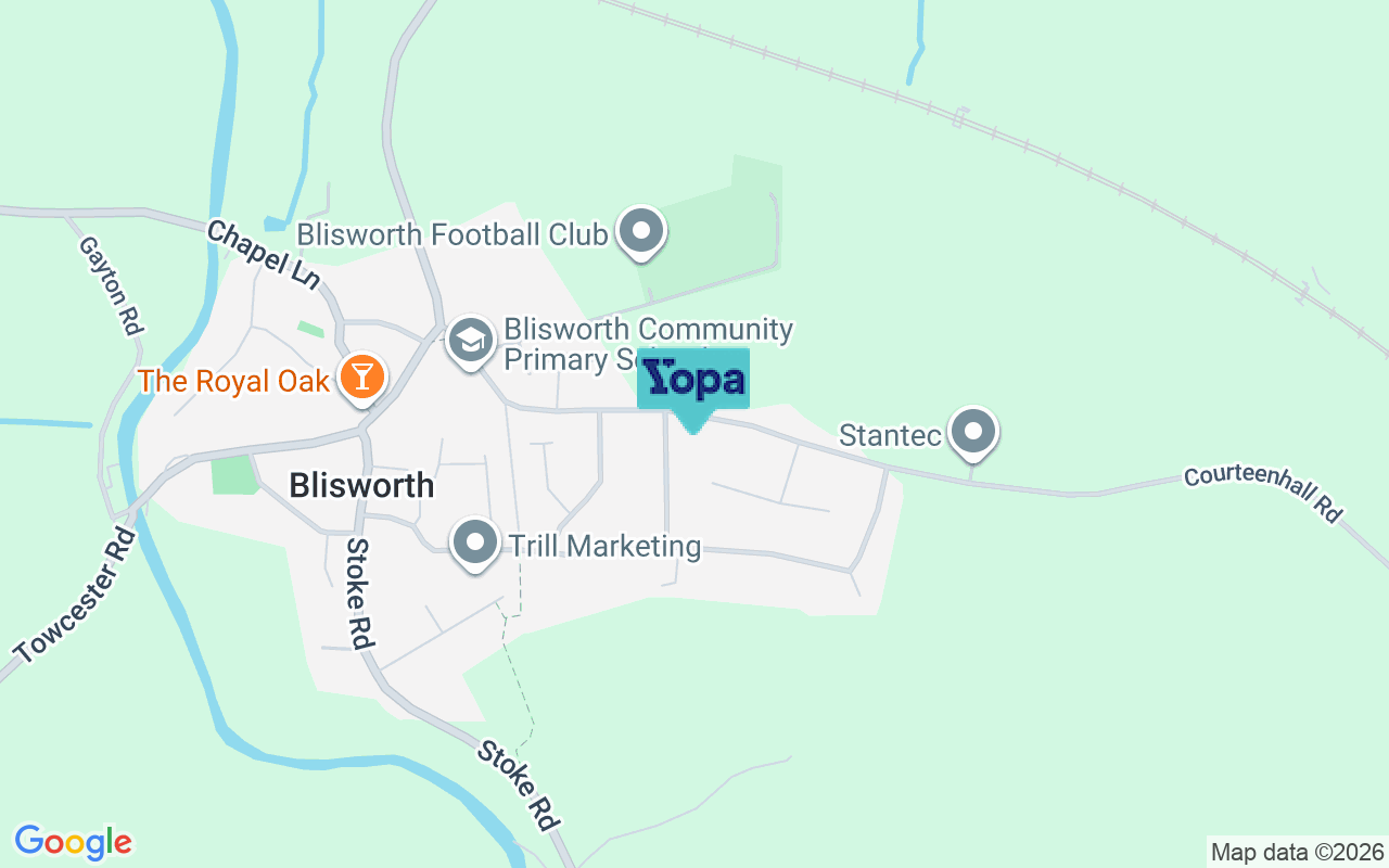 Map showing the location of NN7 3DD