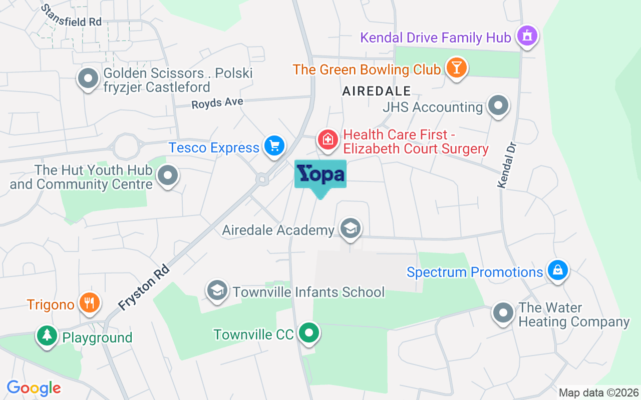 Map showing the location of WF10 3LT