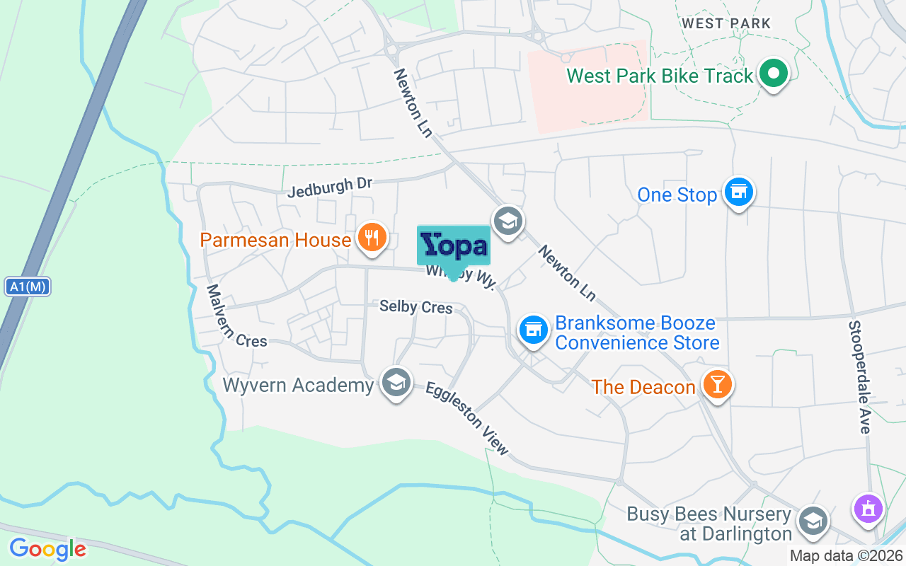 Map showing the location of DL3 9SN