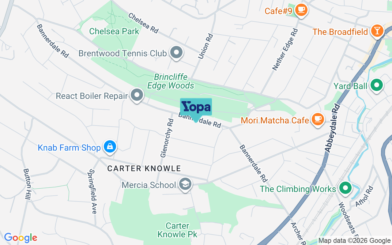 Map showing the location of S7 2DQ