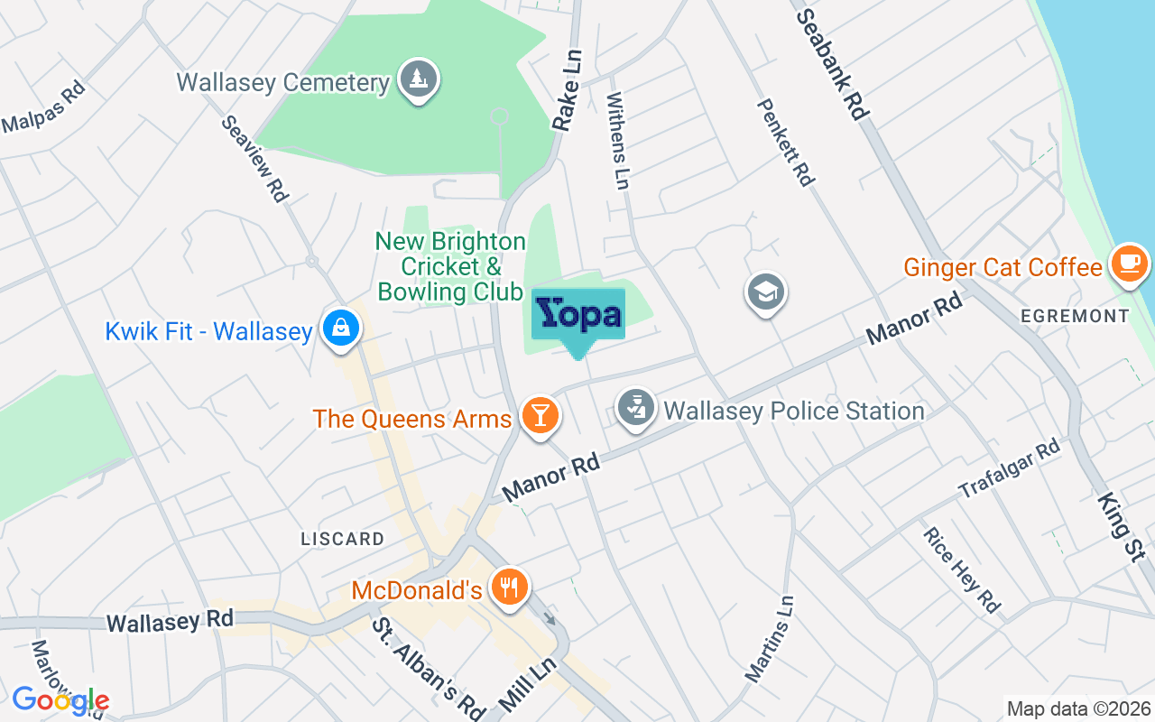 Map showing the location of CH45 7LN