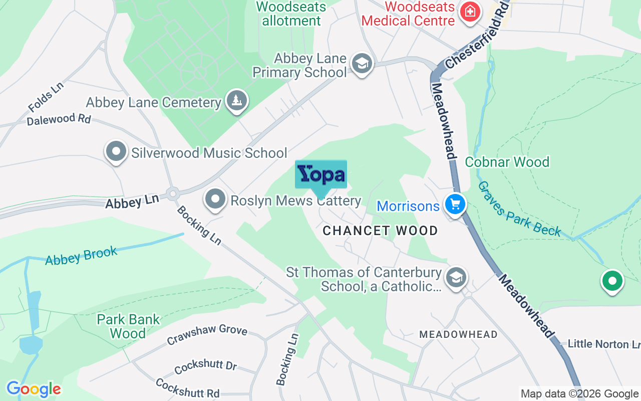 Map showing the location of S8 7UQ