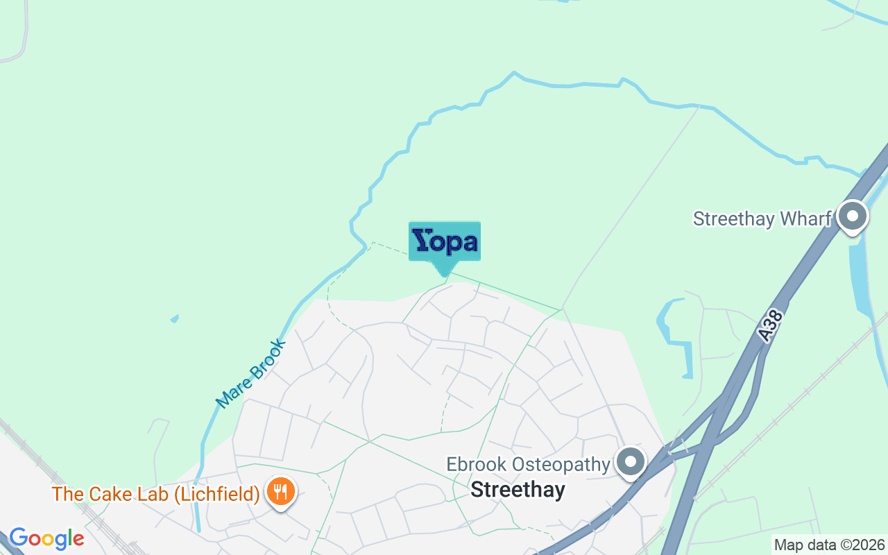 Map showing the location of WS13 8UW