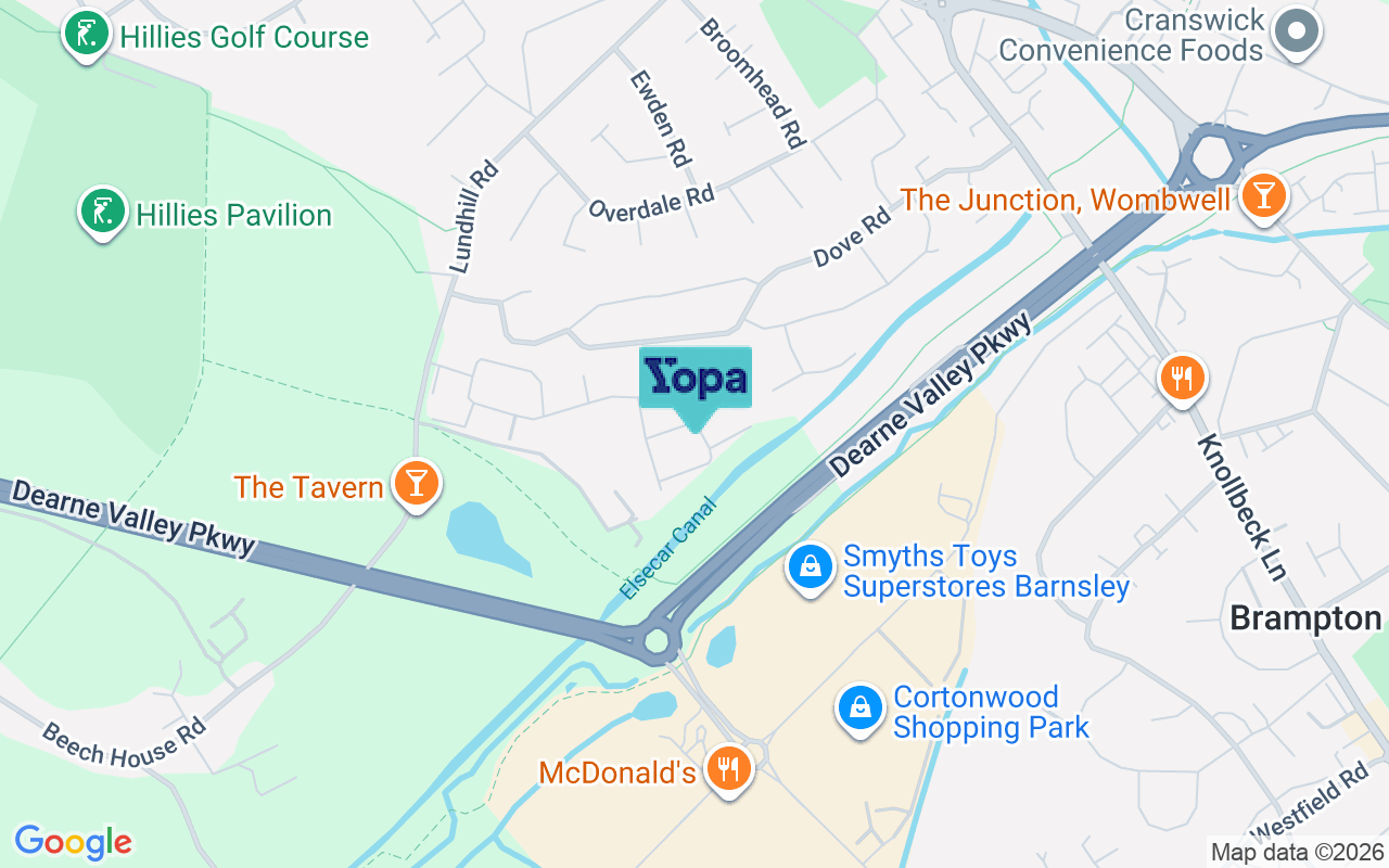 Map showing the location of S73 0ZA