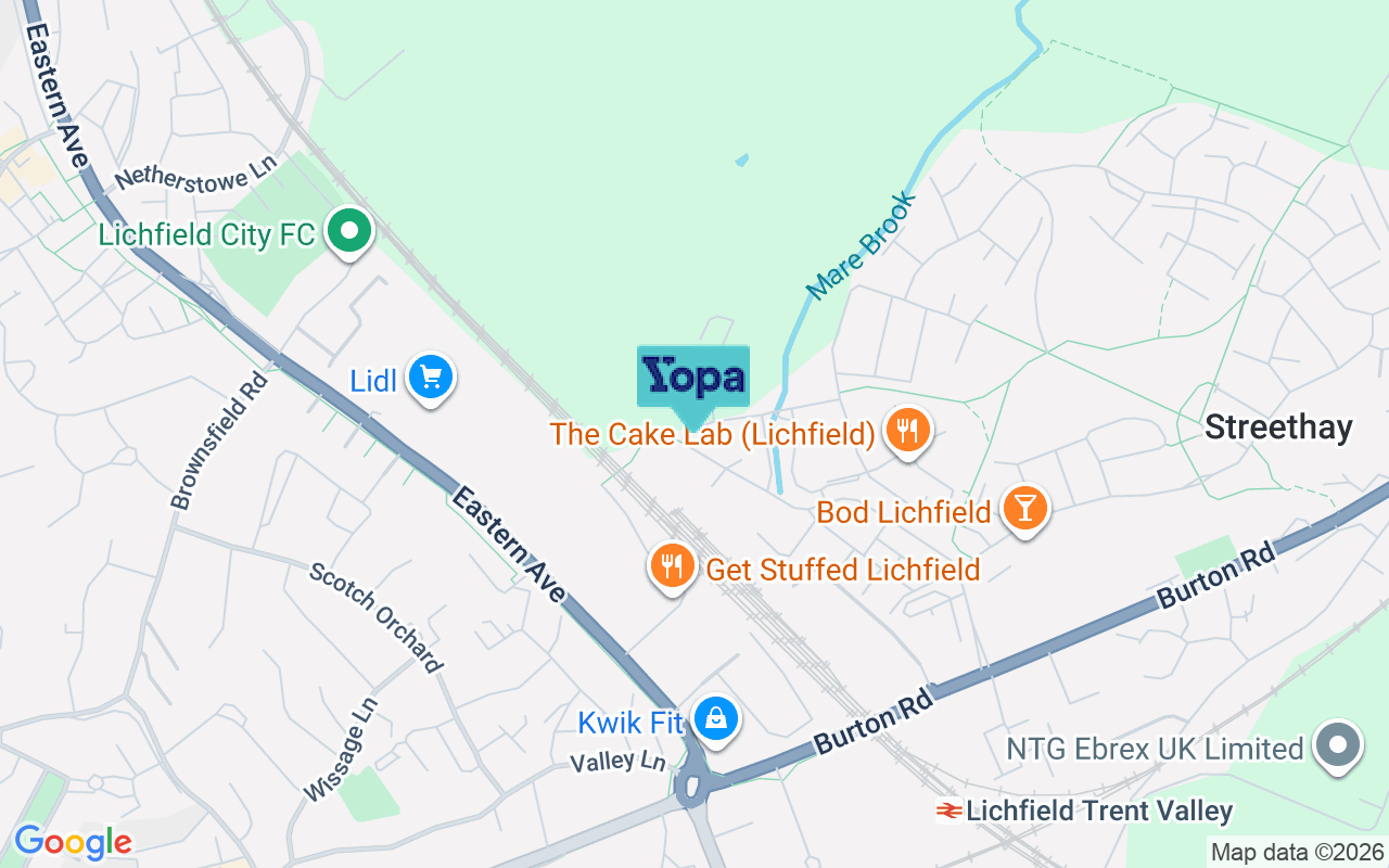 Map showing the location of WS13 8GS