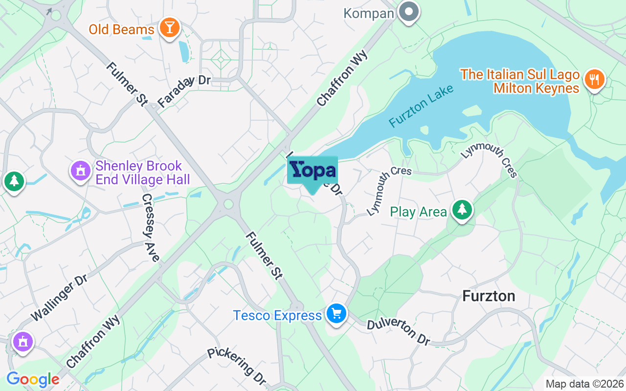 Map showing the location of MK4 1JN