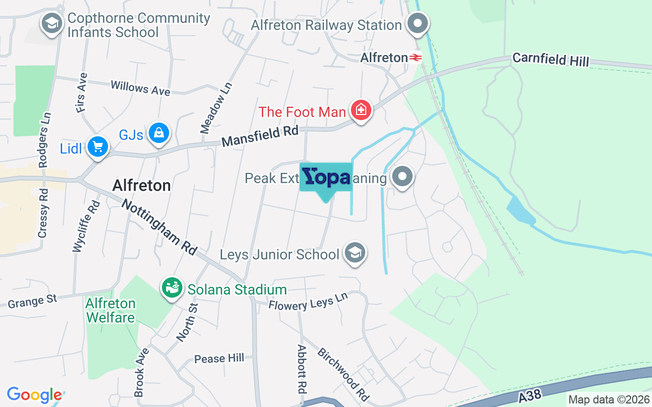 Map showing the location of DE55 7LA