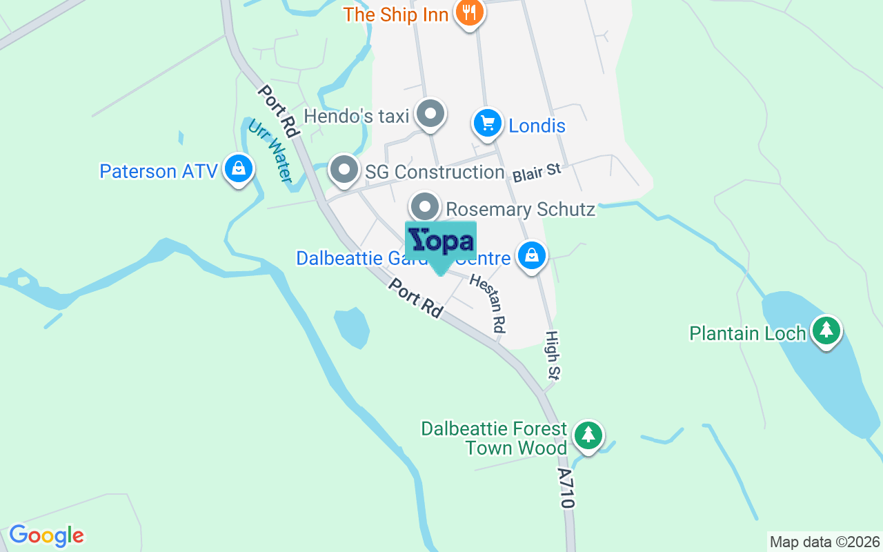 Map showing the location of DG5 4DE