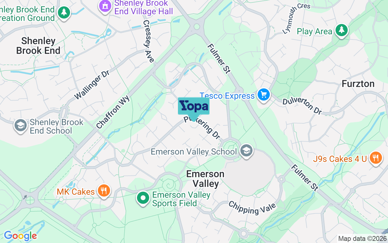 Map showing the location of MK4 2EX