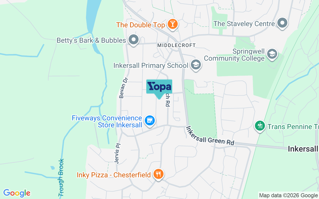 Map showing the location of S43 3SJ