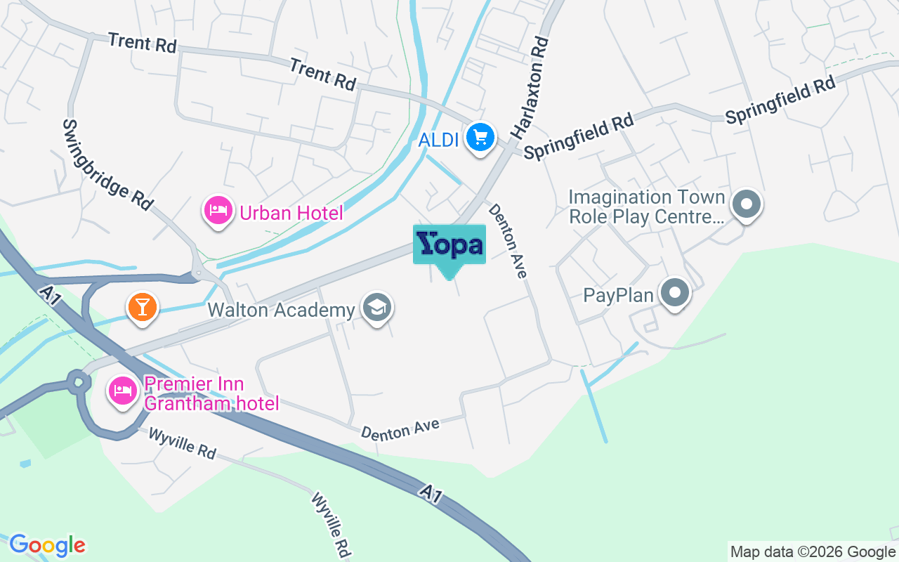 Map showing the location of NG31 7JW