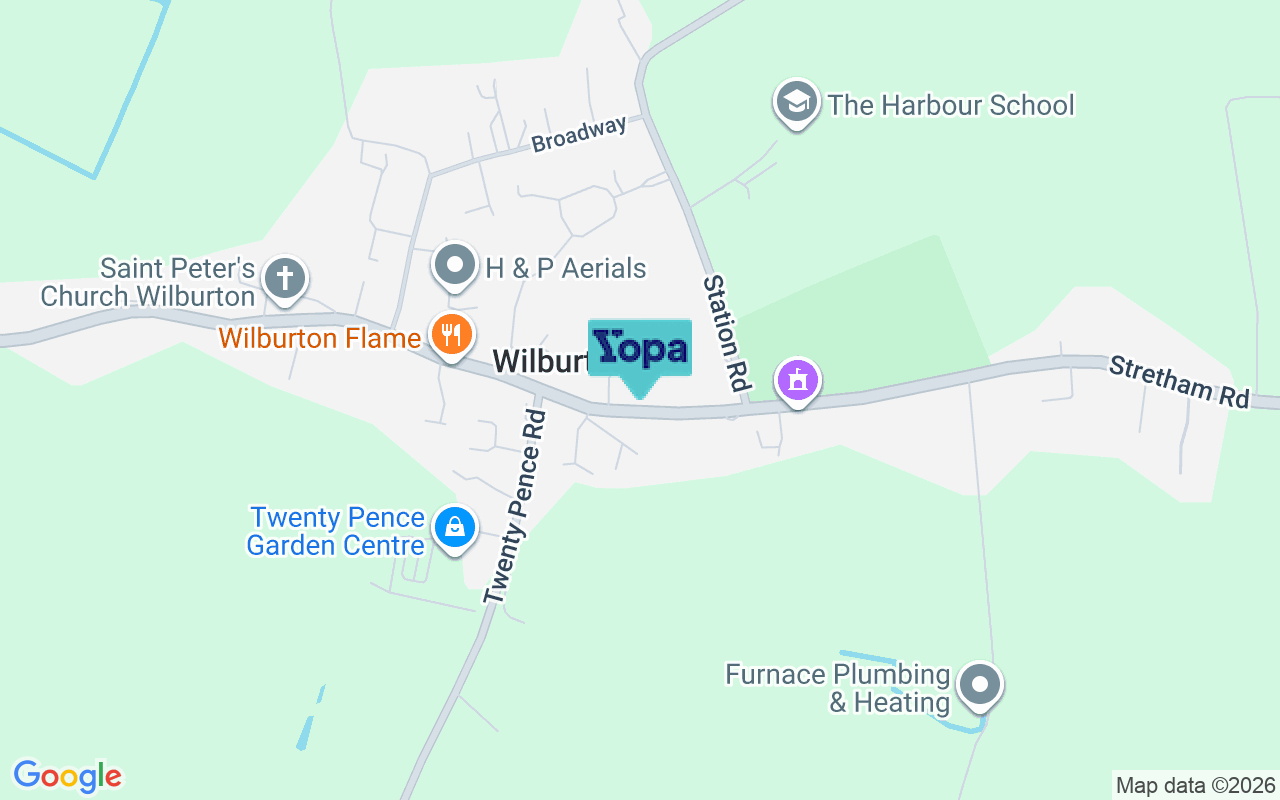 Map showing the location of CB6 3RB