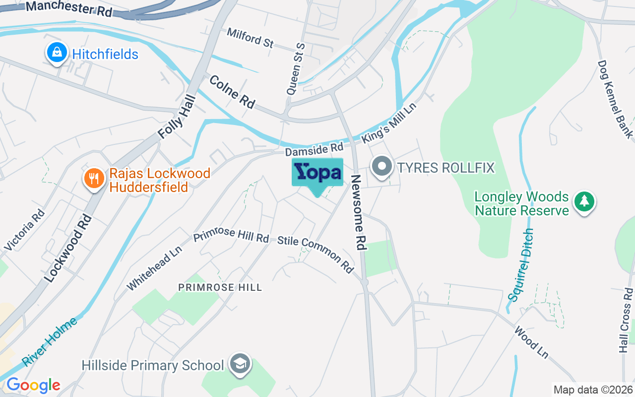Map showing the location of HD4 6DB