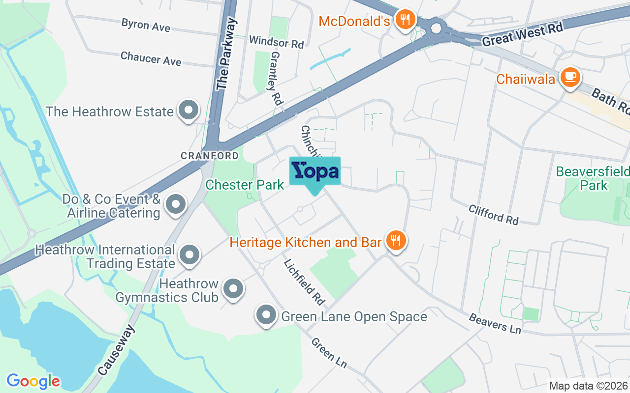 Map showing the location of TW4 6DW