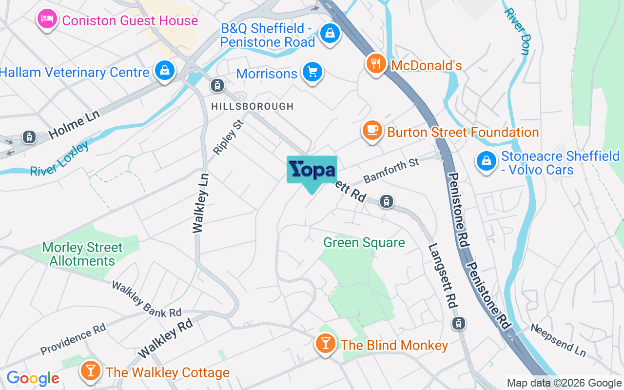 Map showing the location of S6 2SA
