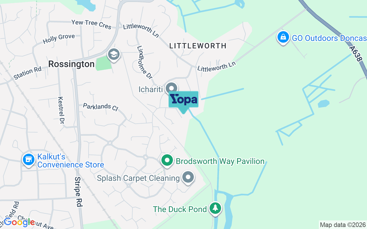 Map showing the location of DN11 0XG