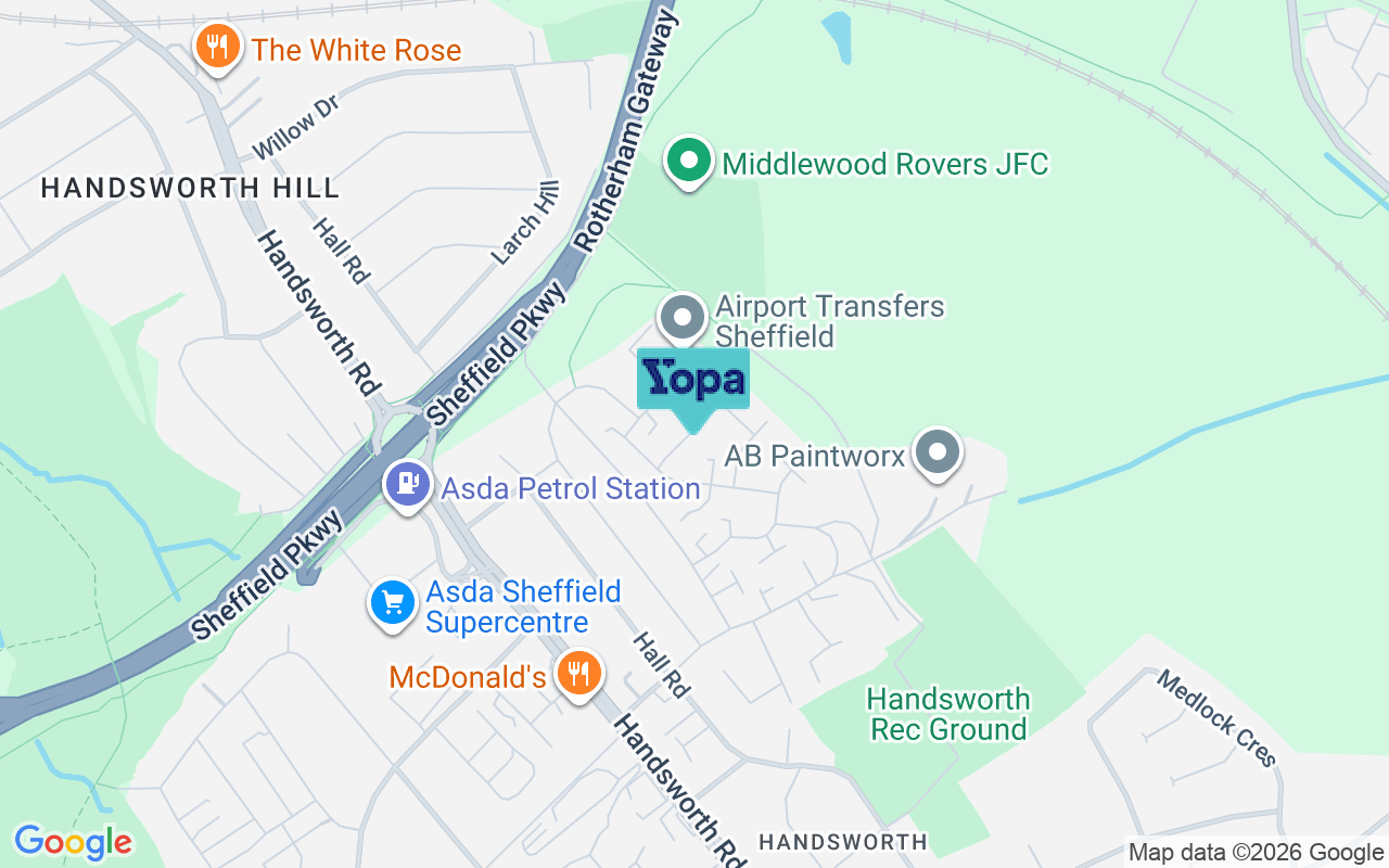 Map showing the location of S13 9DL