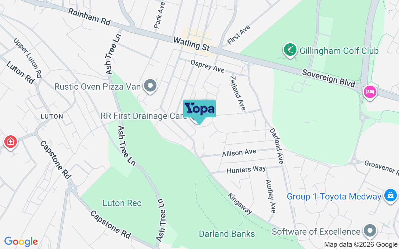 Map showing the location of ME7 3DJ