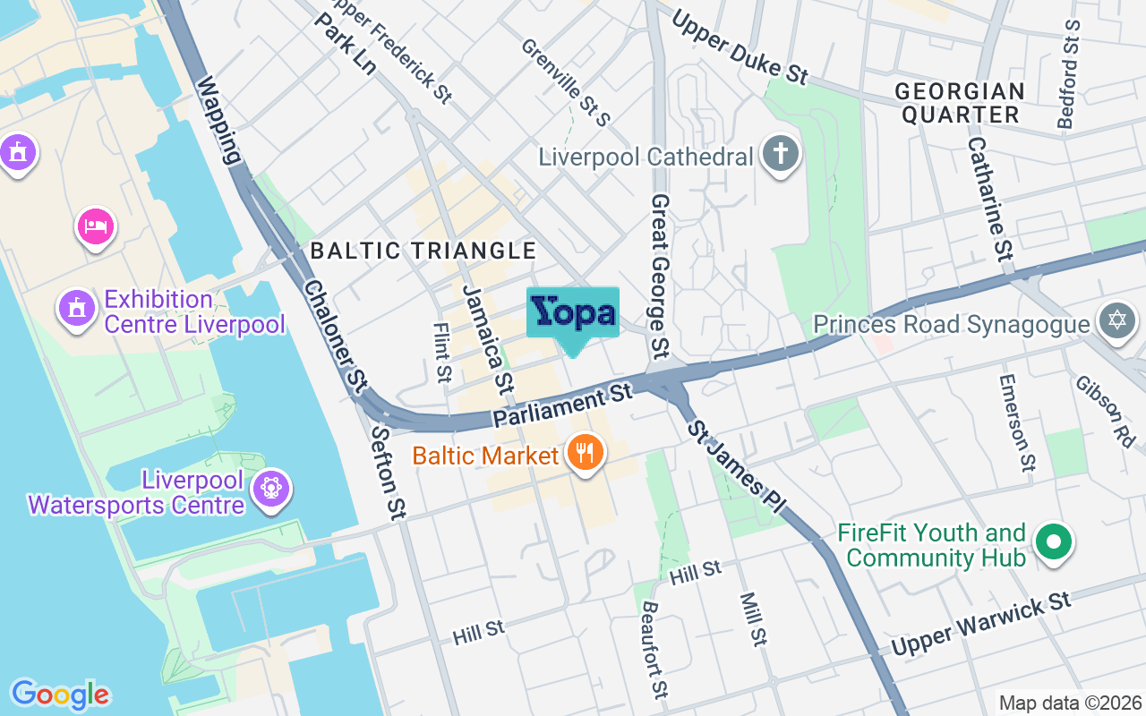 Map showing the location of L1 0AL