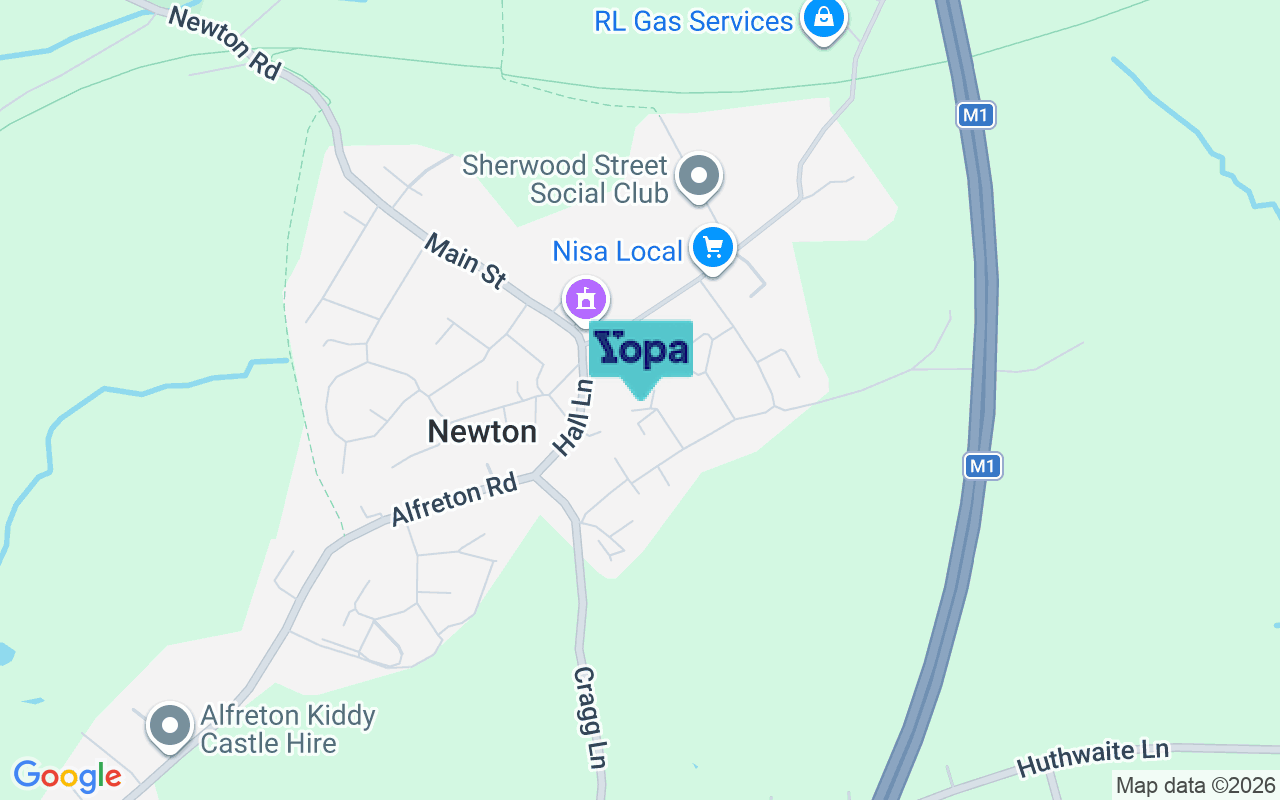 Map showing the location of DE55 5SL