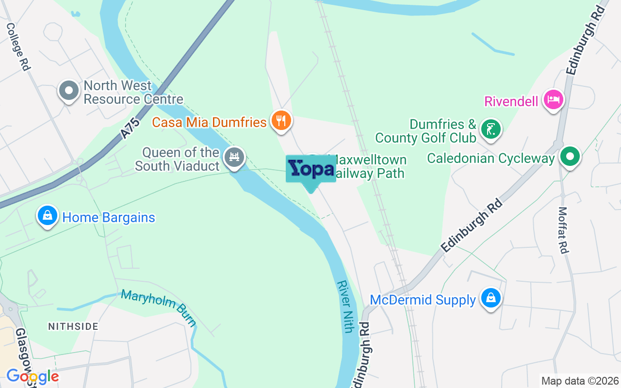 Map showing the location of DG1 1JW